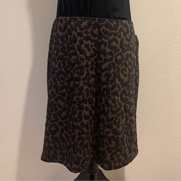 Worthington Dresses & Skirts - Worthington Black and Brown Animal Print Pencil Skirt